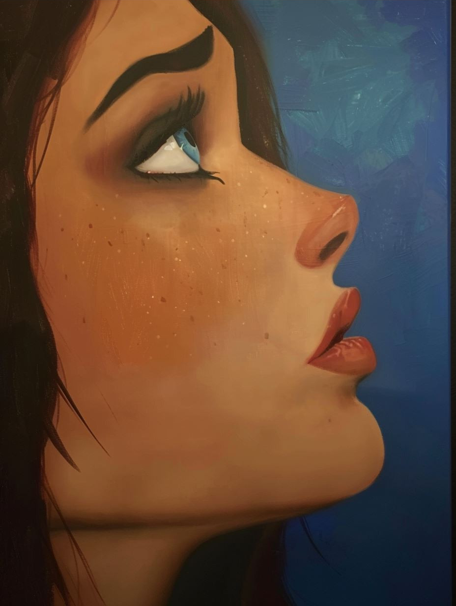 Soulful Gazes in Painted Portraits - Image 3