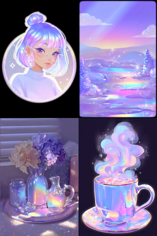 Pastel Dreams in Iridescent Hues