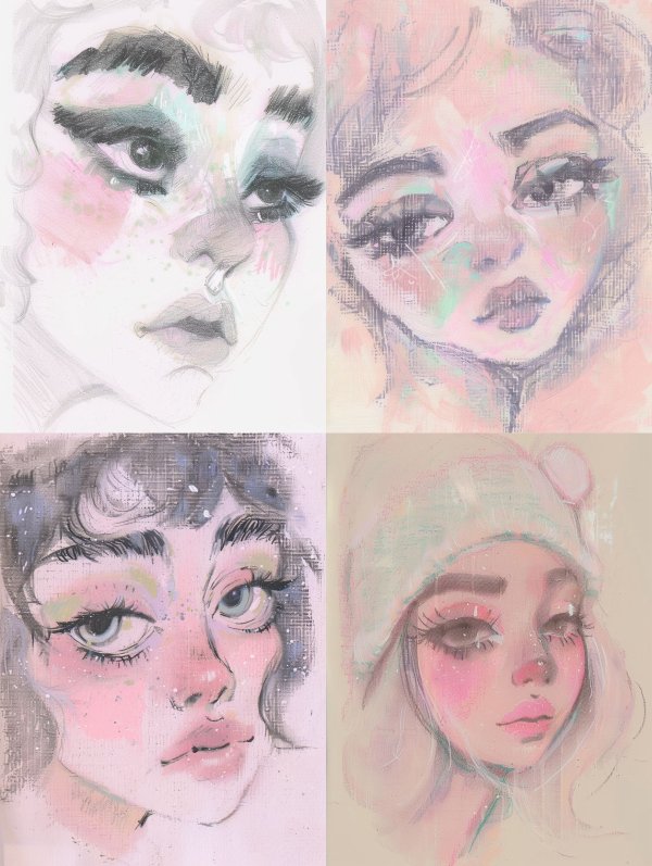 Dreamy Pastel Portrait Studies