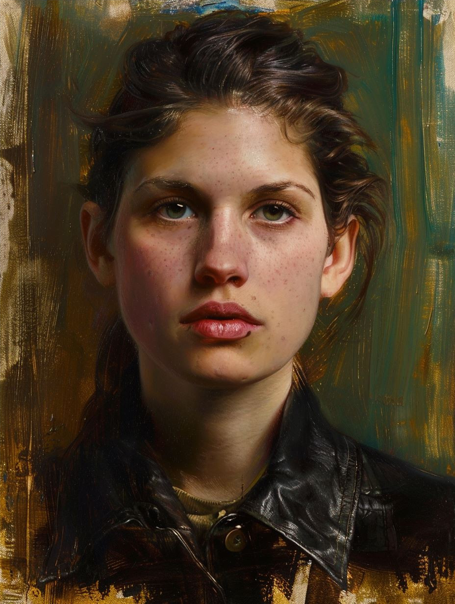 Ethereal Oil Portrait of Youth - Image 4