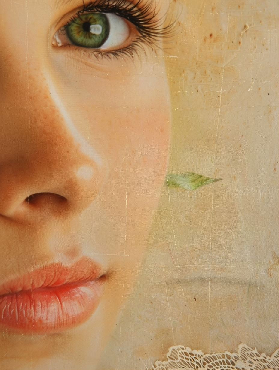 Ethereal Gaze in Soft Hues - Image 1