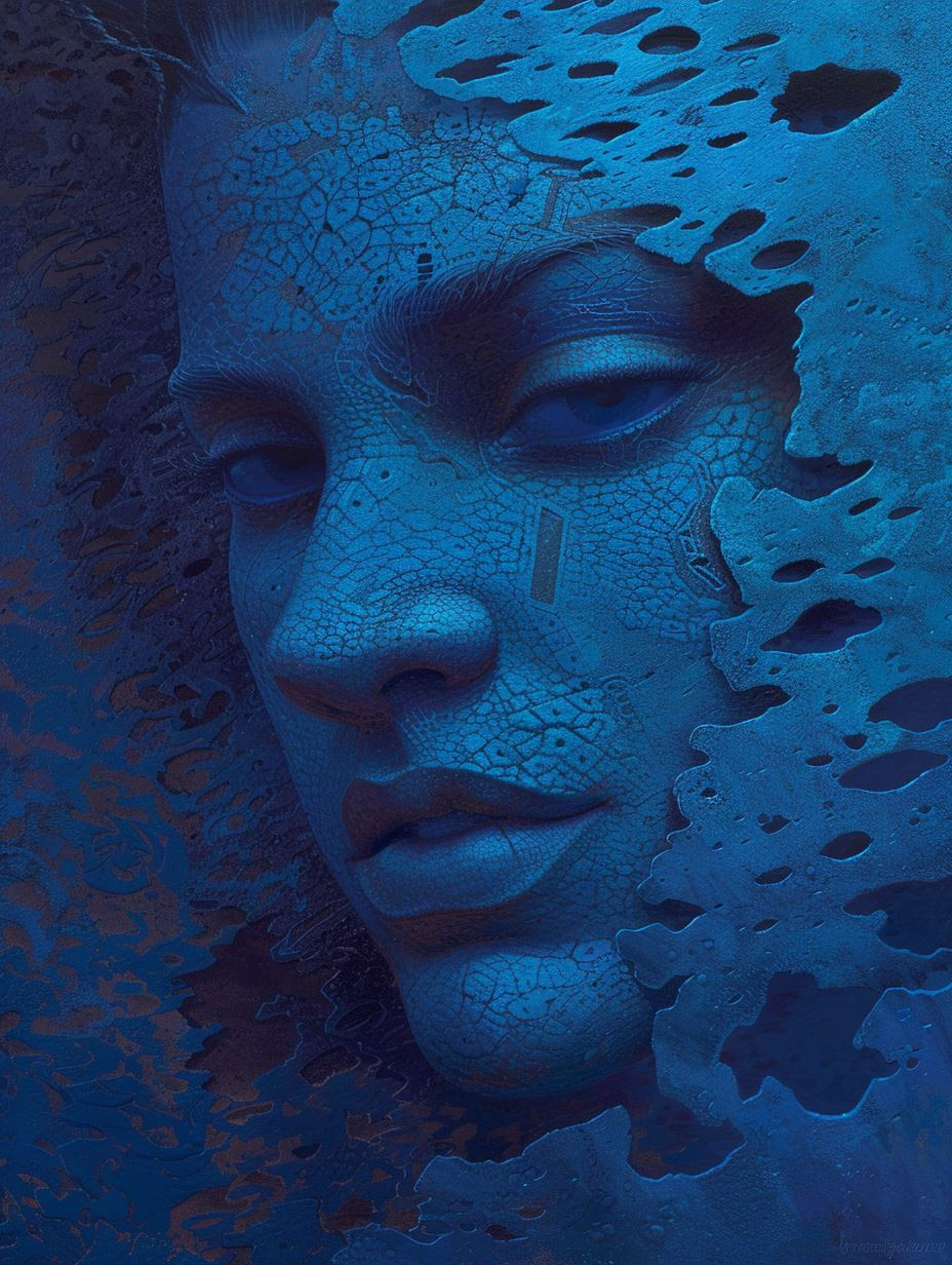 Ethereal Blue Stone Portraits - Image 4