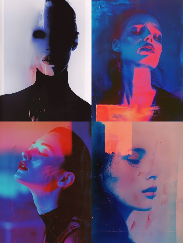 Neon Shadows: A Study in Contrast