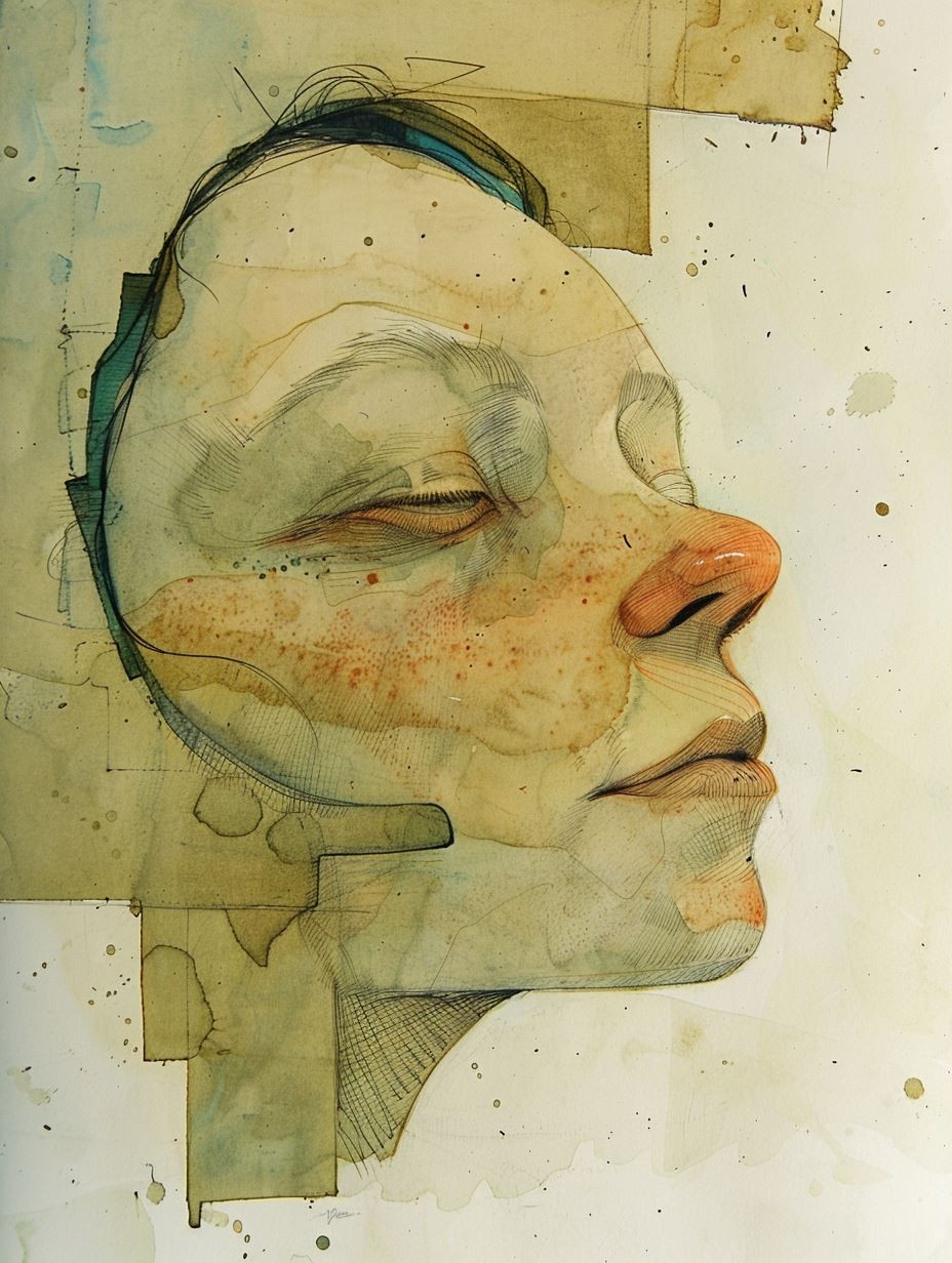 Ethereal Fragmented Portrait Study