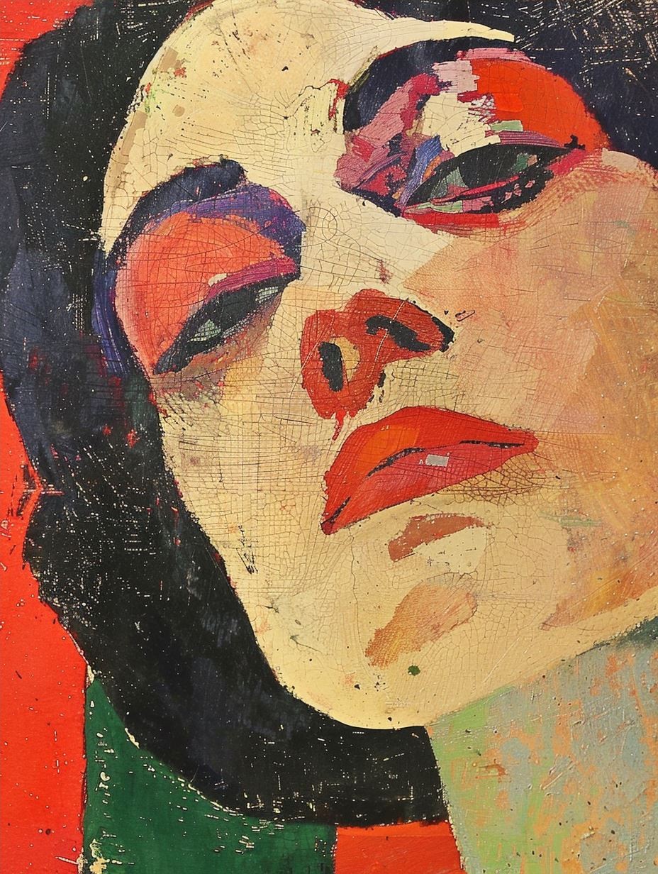 Fragmented Gaze in Bold Color - Image 4