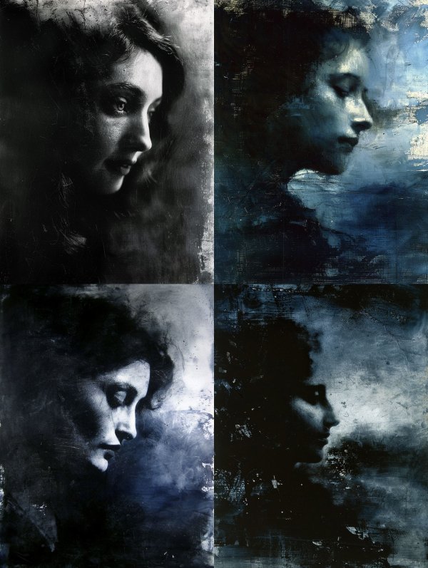 Melancholy Shadows in Blue