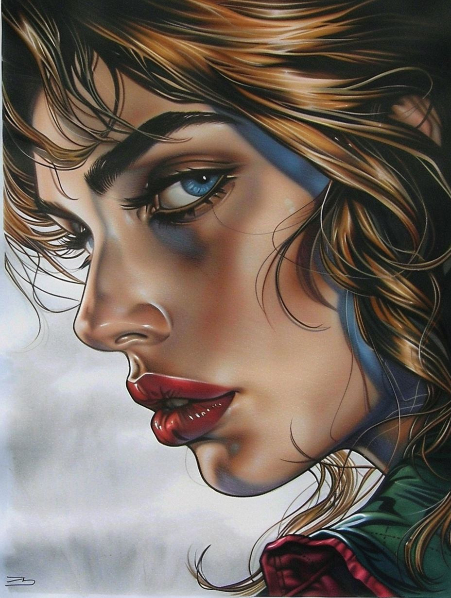 Ethereal Gazes: A Study of Feminine Beauty - Image 1