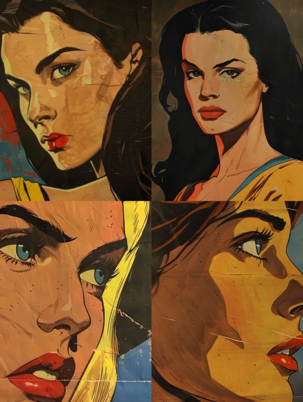 Vintage Comic Noir Femme Fatale
