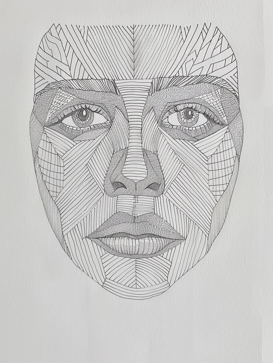 Mystic Ink Mandala Portrait - Image 2