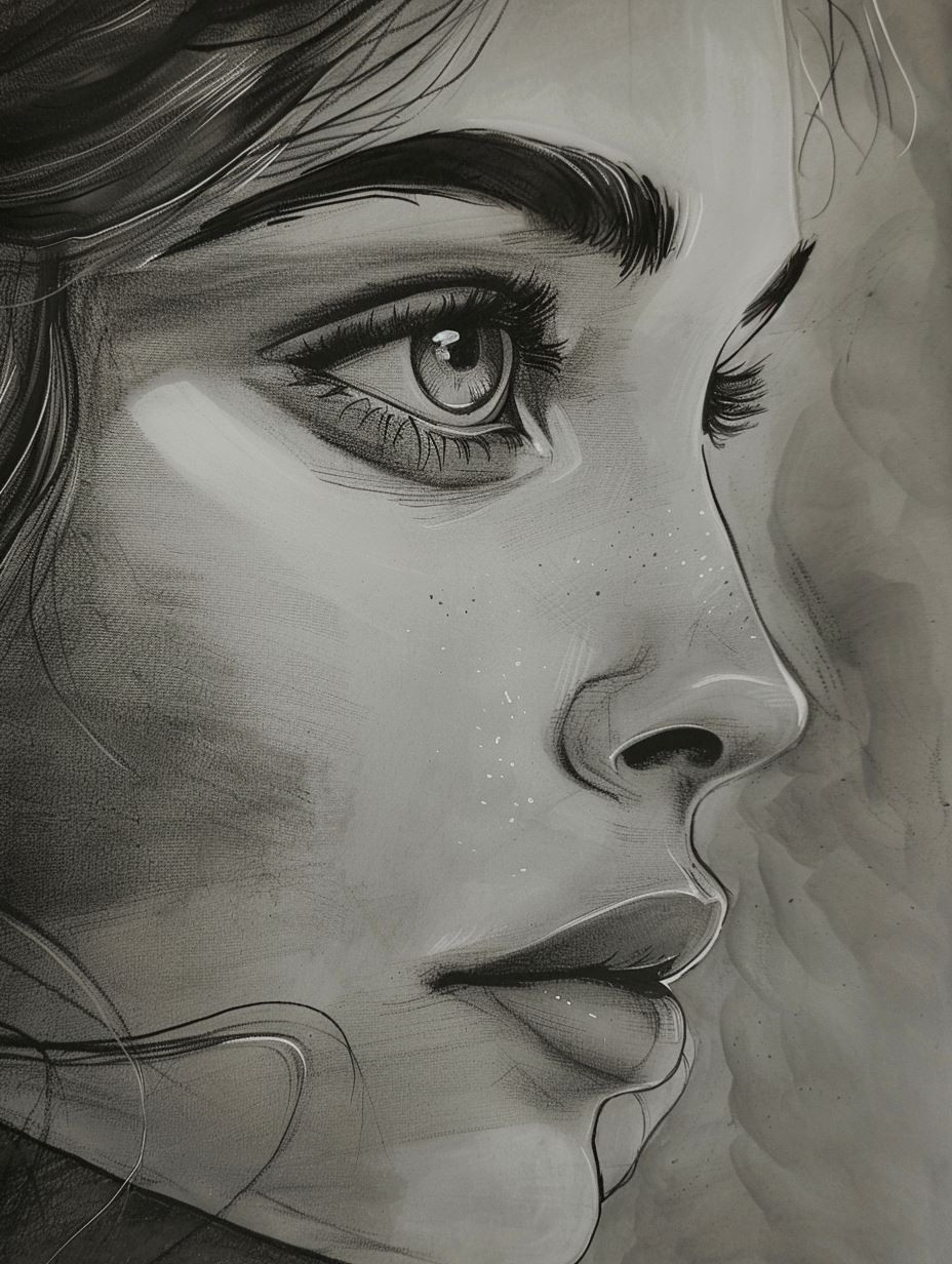 Ethereal Gazes in Charcoal - Image 2