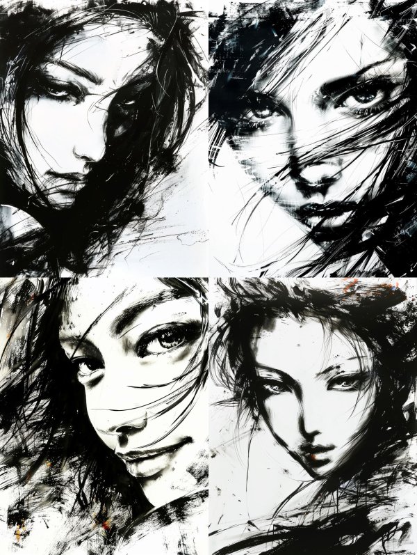 Dark Ink Ethereal Portrait