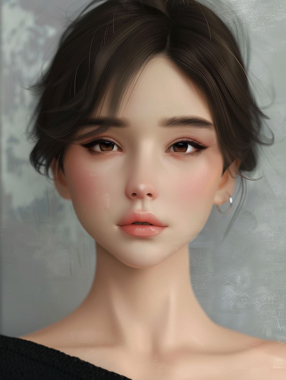 Ethereal Beauty: Digital Portrait Studies - Image 2