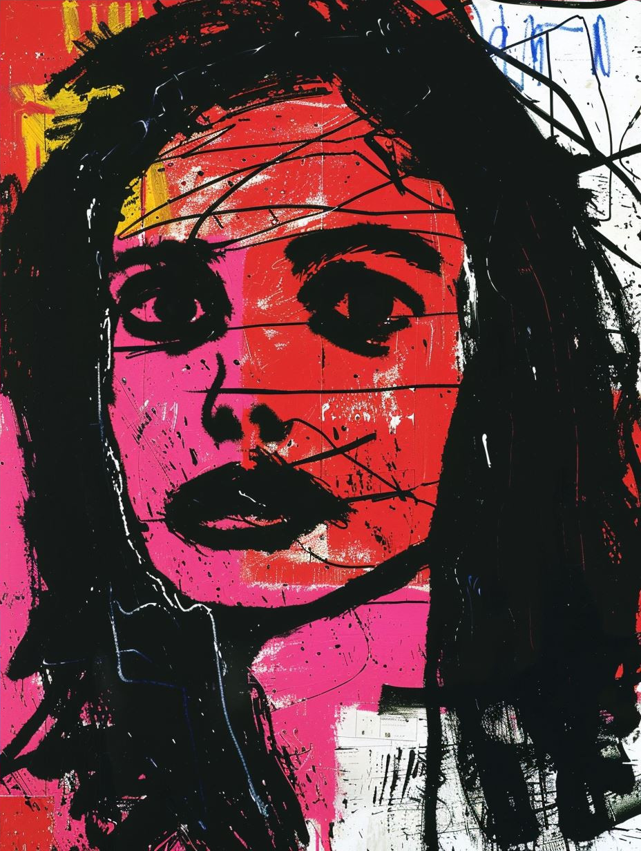 Neon Expressionist Portrait Study - Image 4