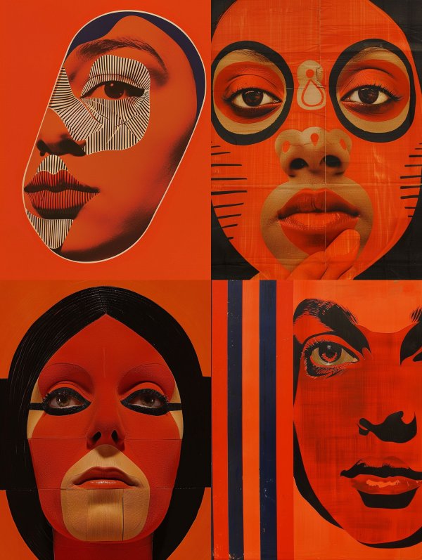 Abstract Linear Portrait Study