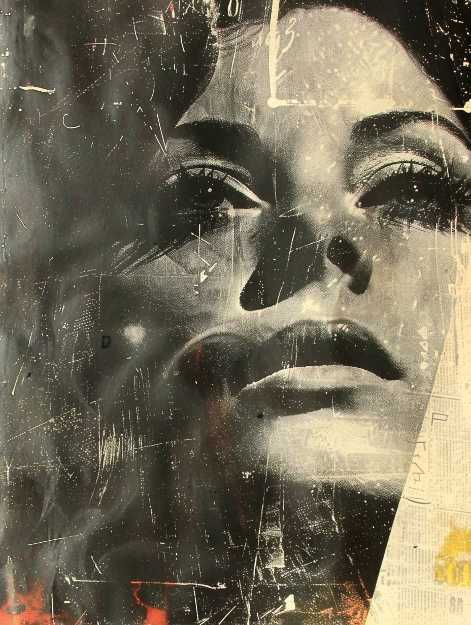 Fragmented Noir Urban Portrait - Image 3