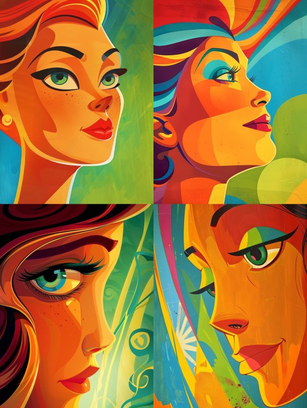 Vibrant Pop Art Portraits of Stylized Women