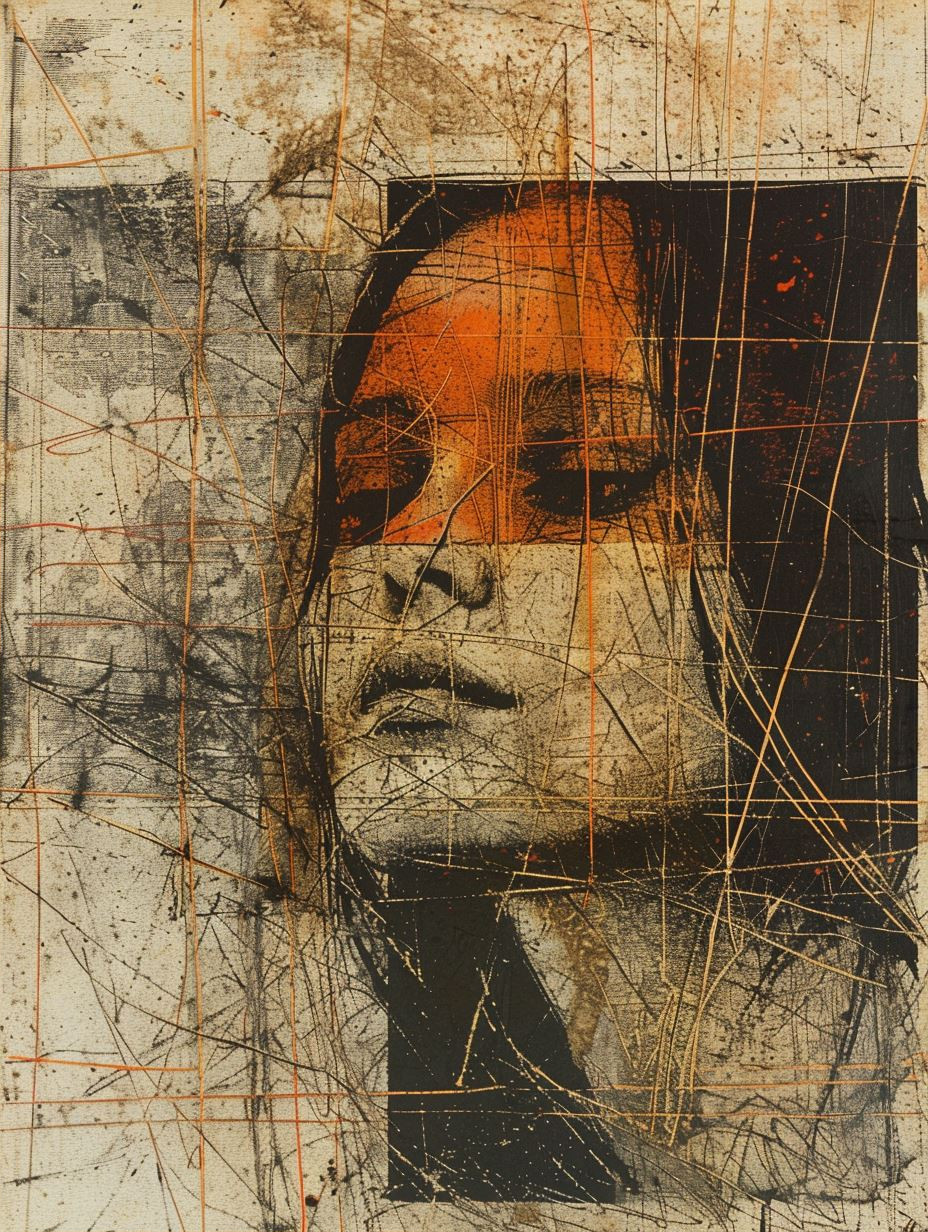 Fragmented Portraits in Ochre - Image 2