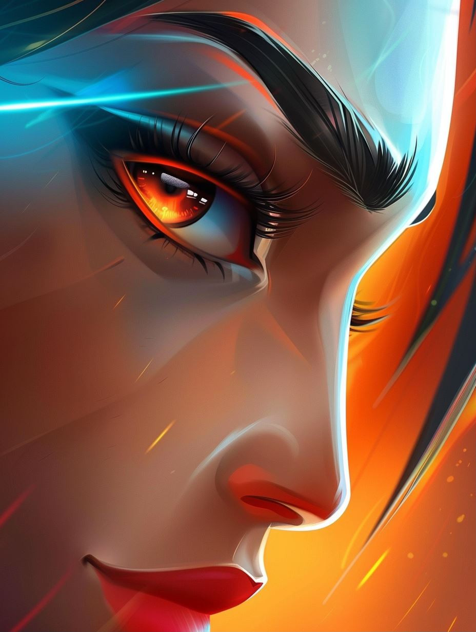Fire and Ice Cyberpunk Portraits - Image 1