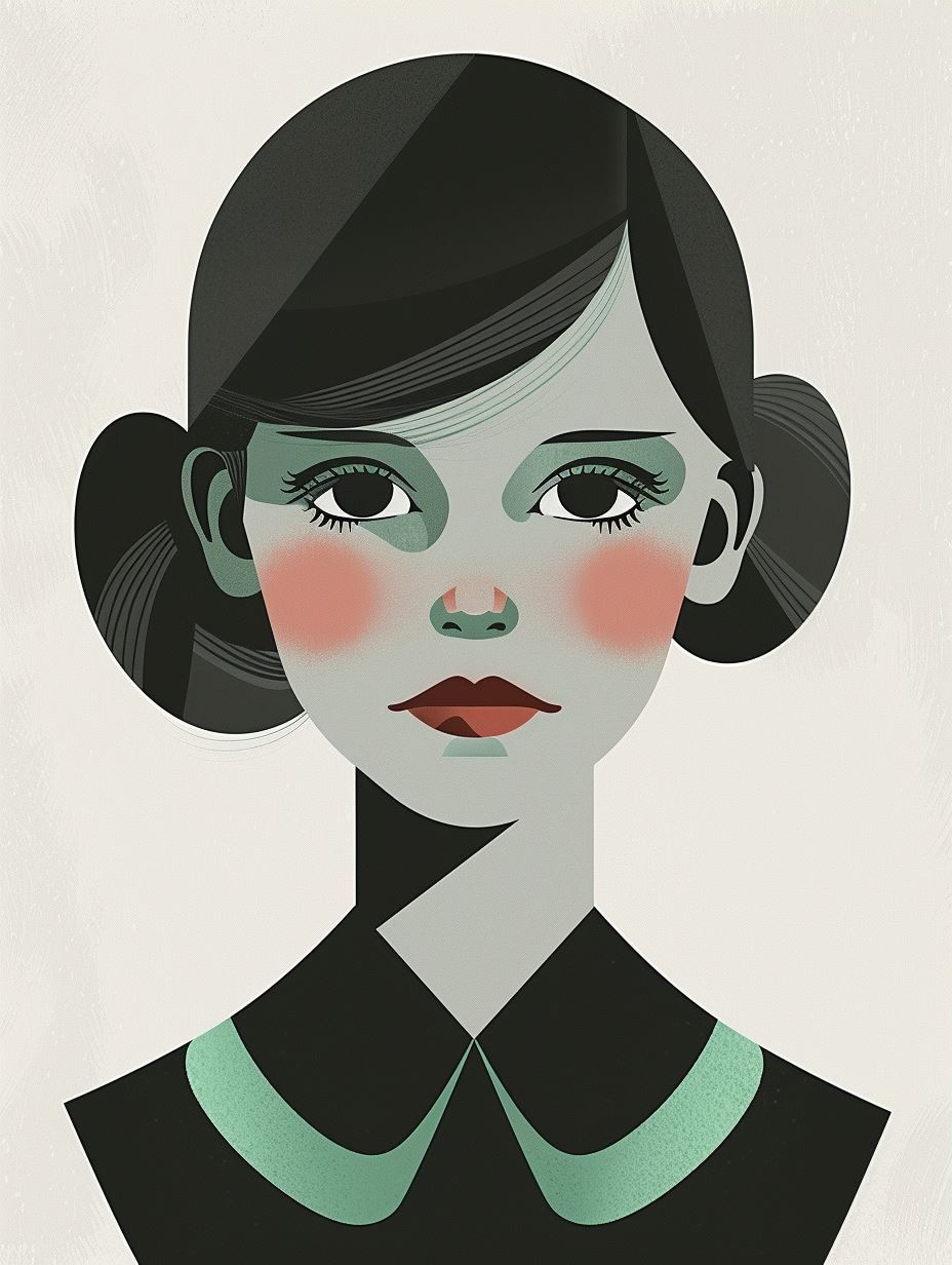 Modernist Geometric Portrait Study - Image 3
