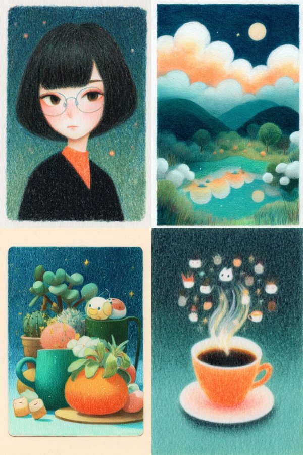 Starlit Pastel Portrait