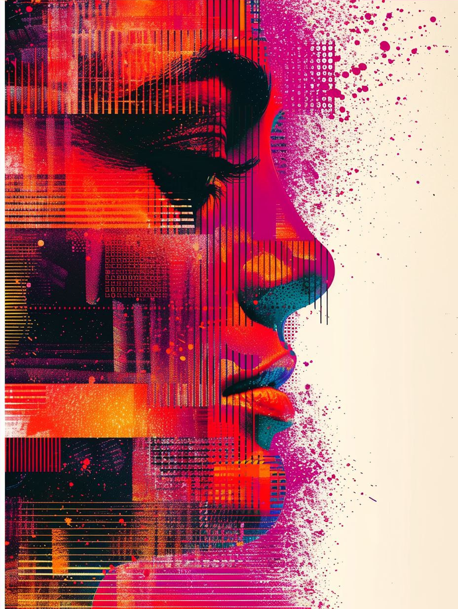 Neon Glitch Digital Portraiture - Image 4