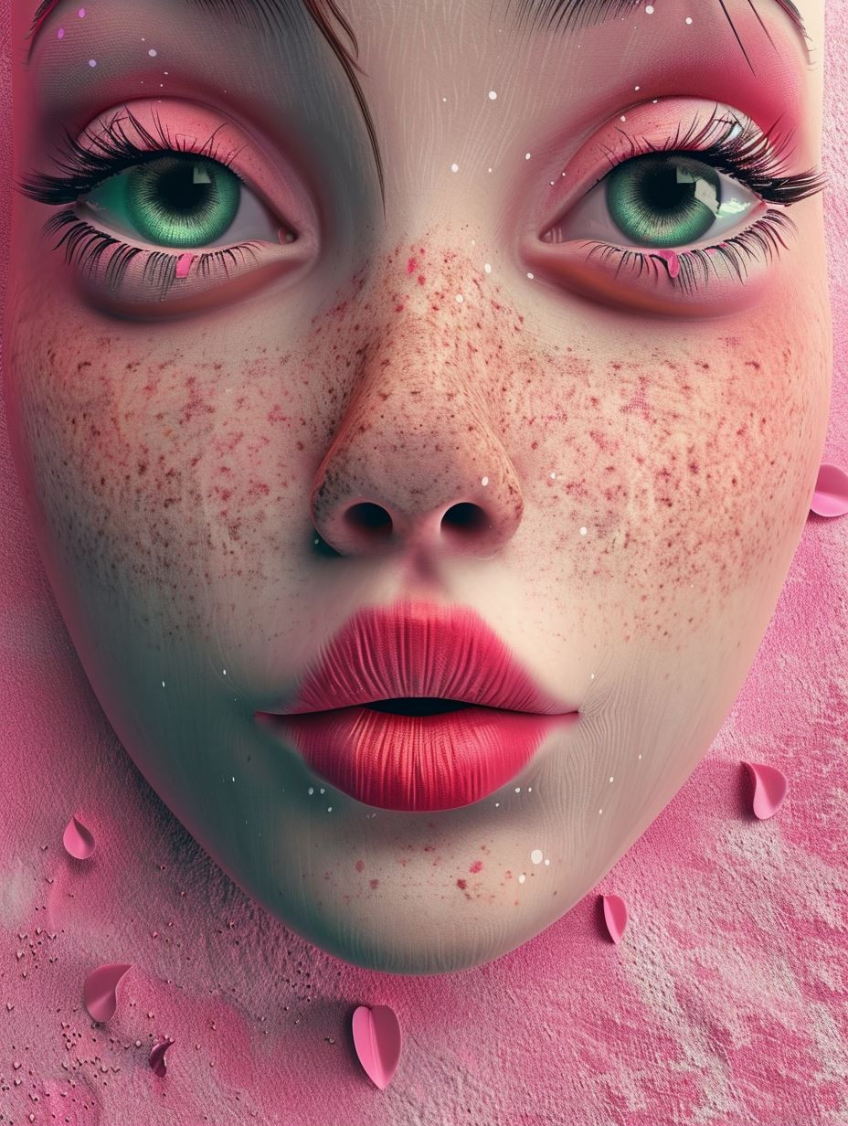 Ethereal Pink Surrealist Portraits - Image 2