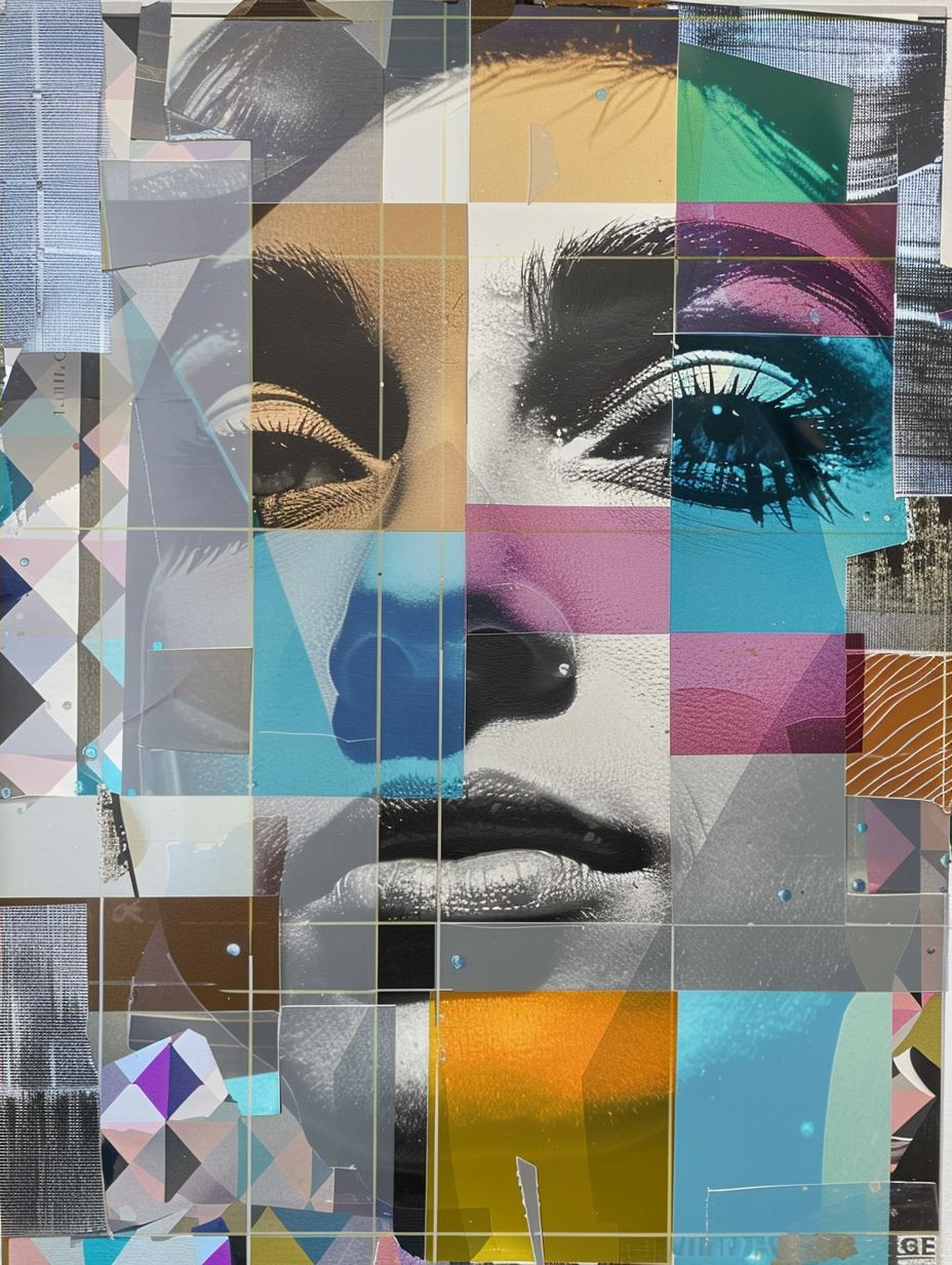Fragmented Digital Portrait Collage - Image 4