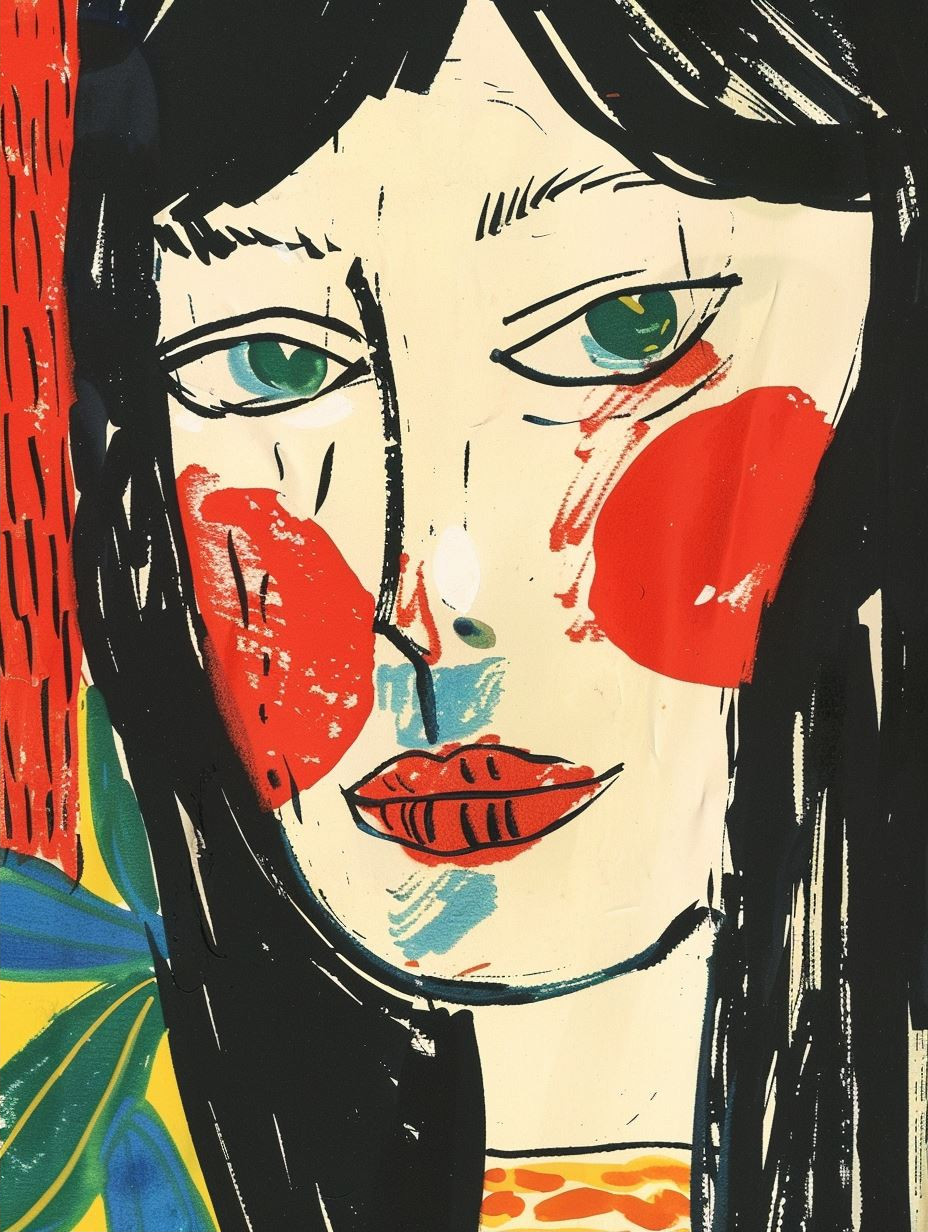 Naive Folk Art Portraits - Image 2