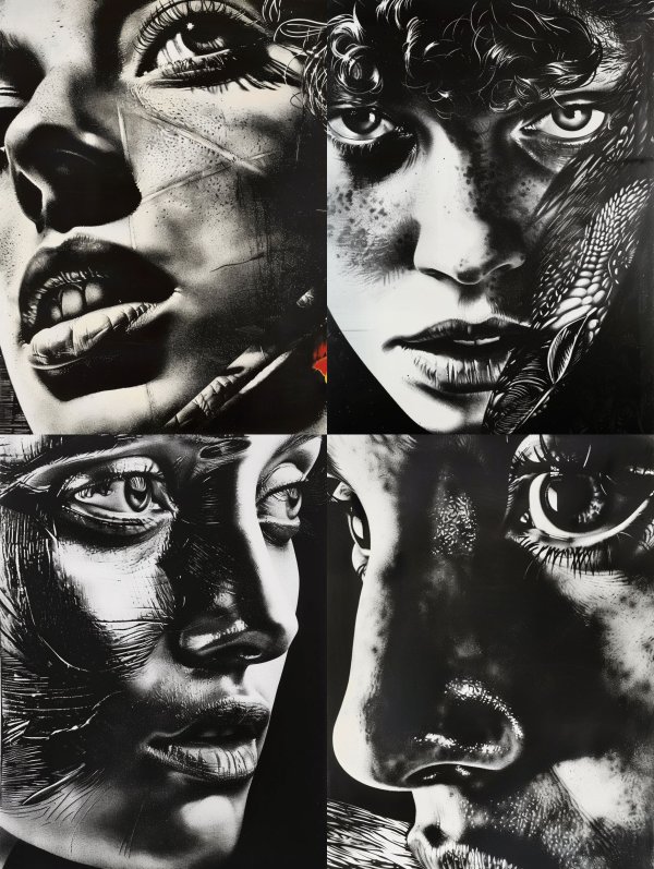 Dark Ethereal Monochrome Portraits