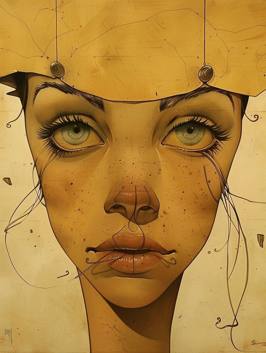 Fragmented Souls in Ochre Tones - Image 1