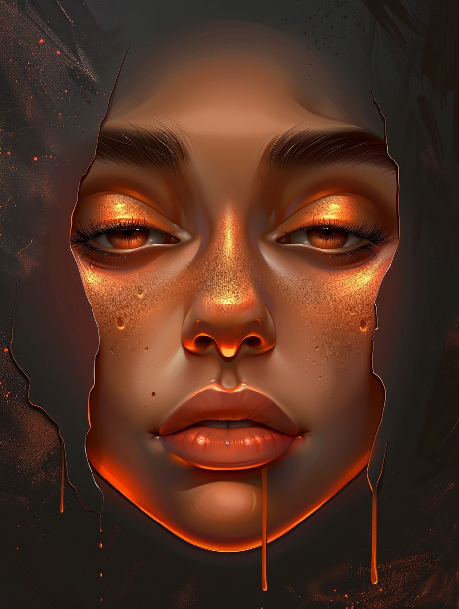 Gilded Soul Through Cracked Stone - Image 2