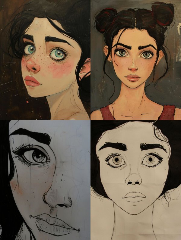 Dreamy Gaze with Soft Freckles