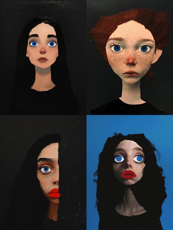 Melancholic Portraits of Silent Gazes