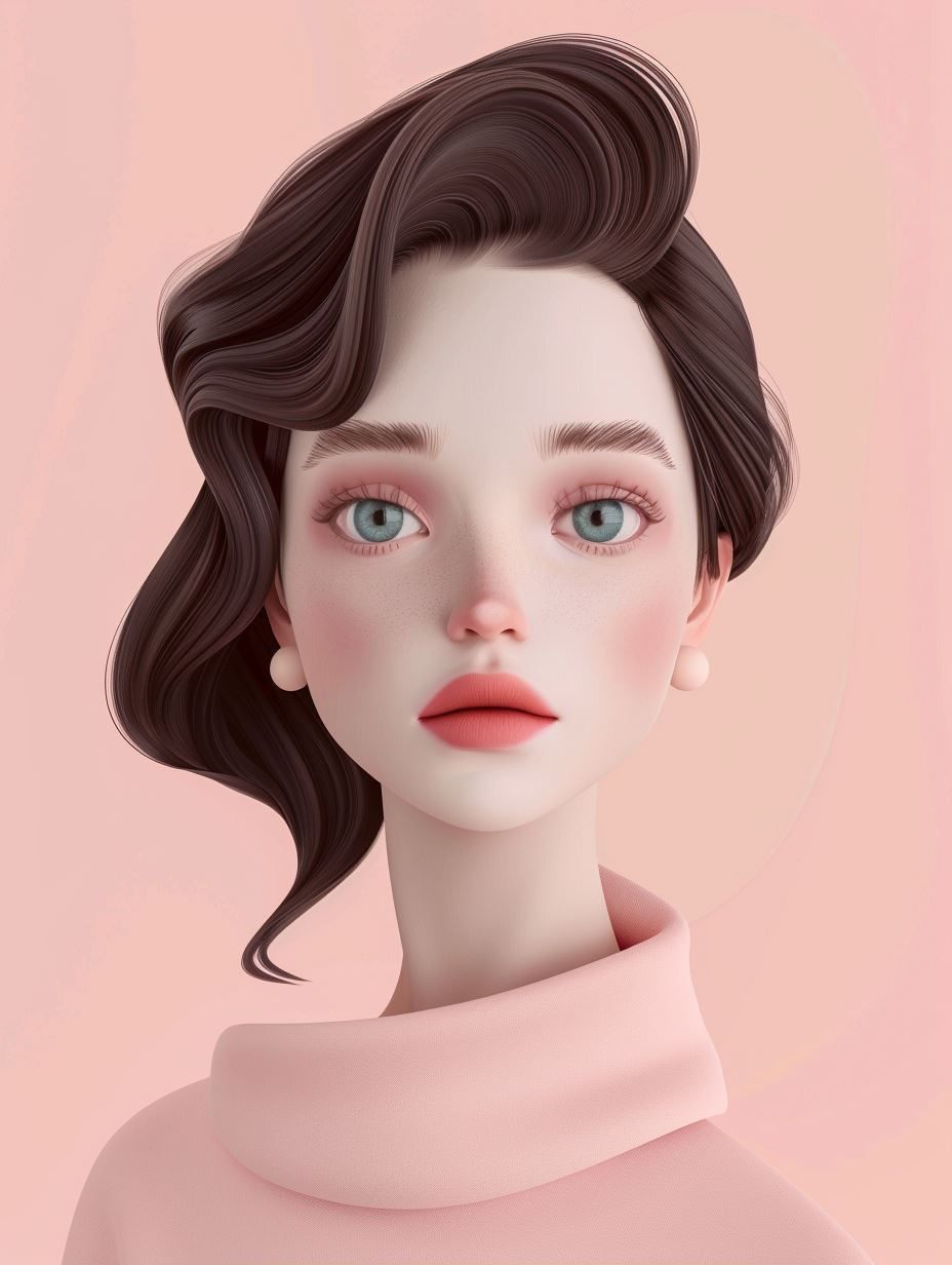 Soft Pastel Porcelain Portrait