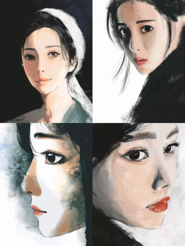 Ethereal Portraits in Soft Ink