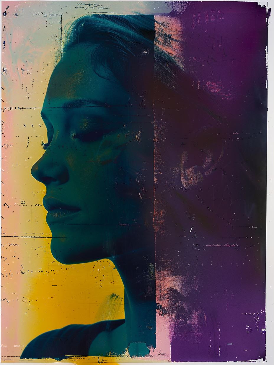 Neon Prism Portrait Distortion - Image 1