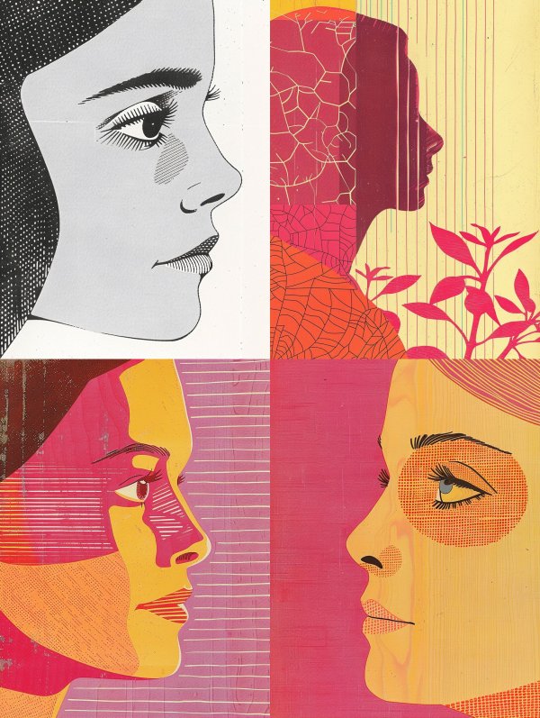 Modernist Pop Art Portrait Grid