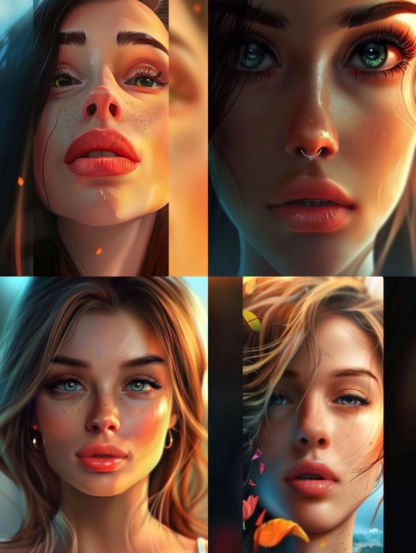 Ethereal Beauty: AI-Generated Portrait Collection
