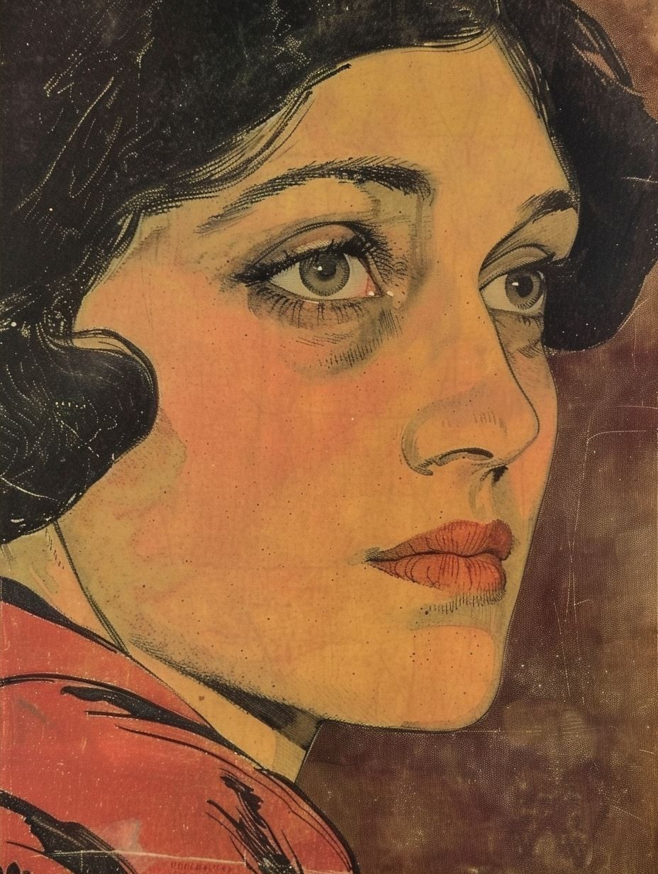 Vintage Noir Comic Portrait - Image 2