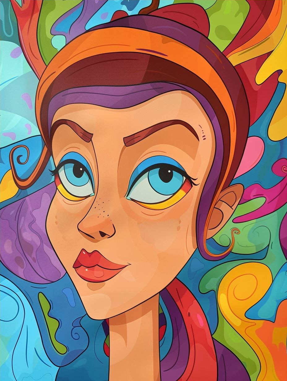 Vibrant Surrealist Female Portraits - Image 4