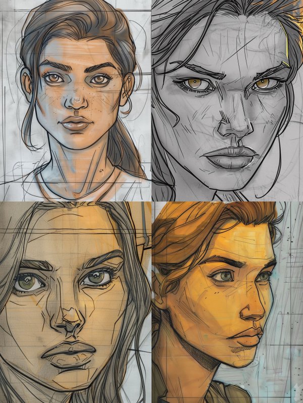 Rough Concept Art Character Sketches