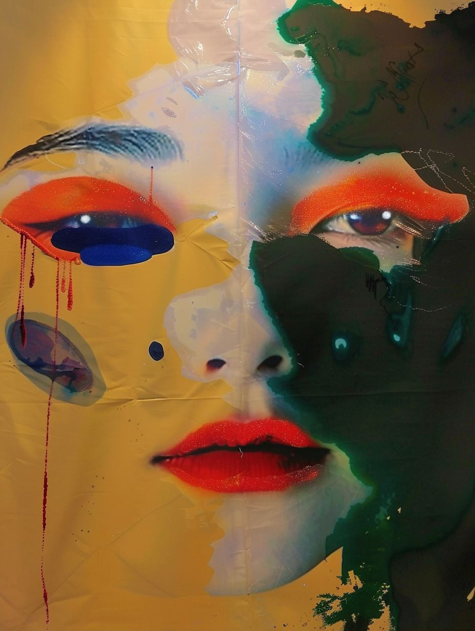 Prismatic Soul Abstract Portrait - Image 2