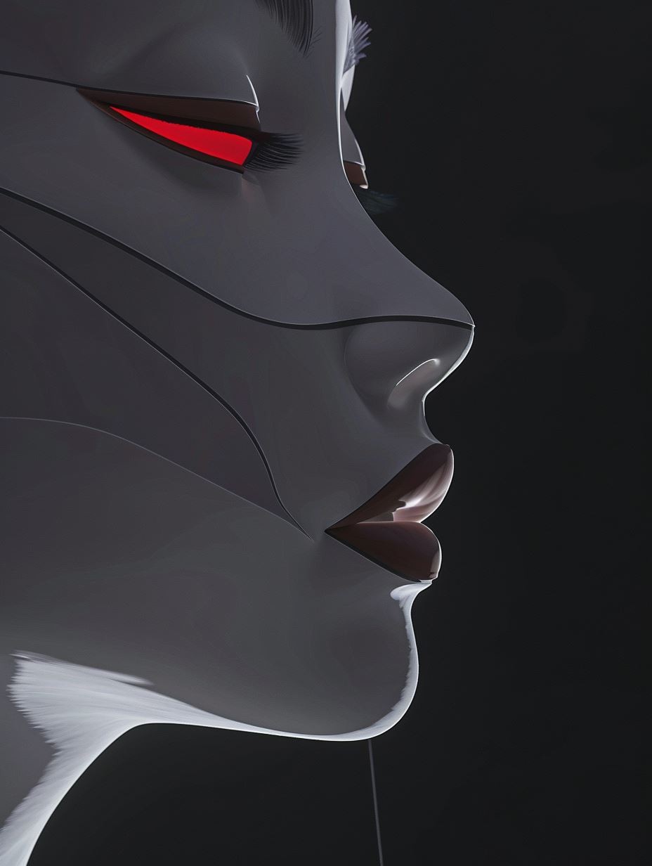 Cybernetic Noir Portrait Study - Image 4