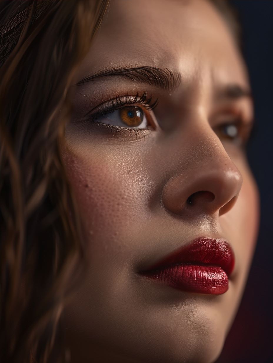 Crimson Lips and Golden Gaze - Image 4