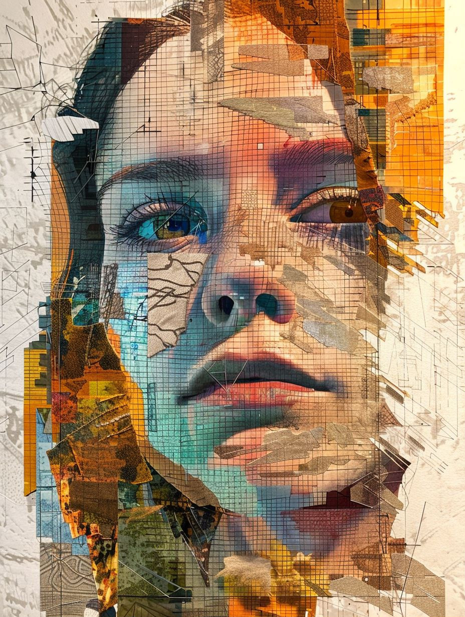Fragmented Soul: A Study in Digital Collage - Image 1