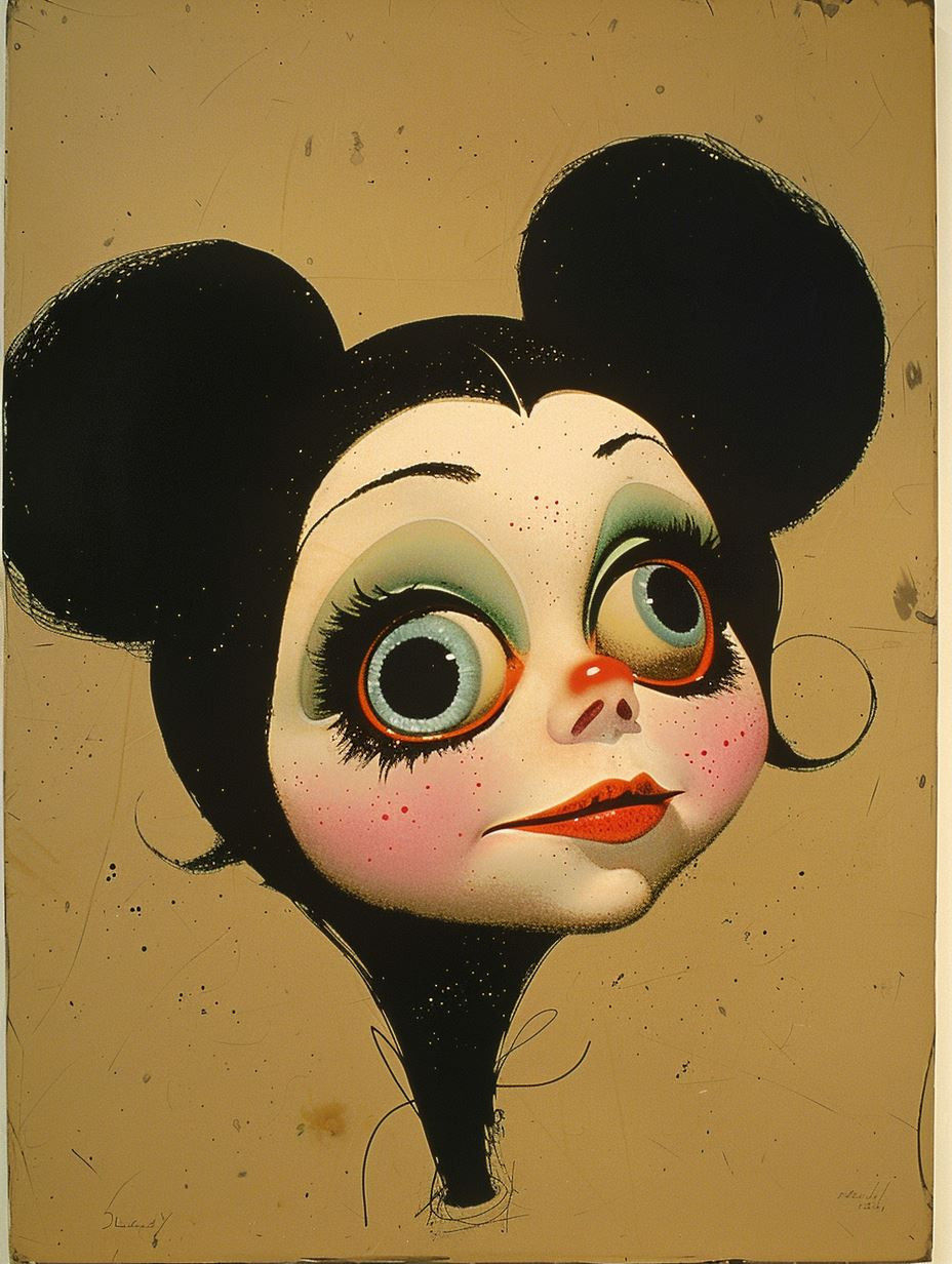 Surrealist Portraits of Stylized Feminine Faces - Image 1