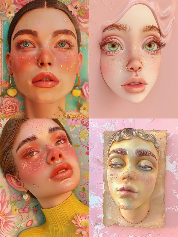 Surreal Beauty: A Study in Digital Portraits