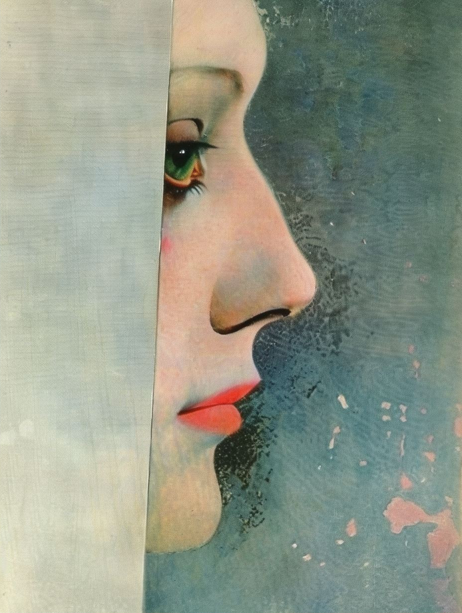 Ethereal Gaze in Distressed Oil - Image 2