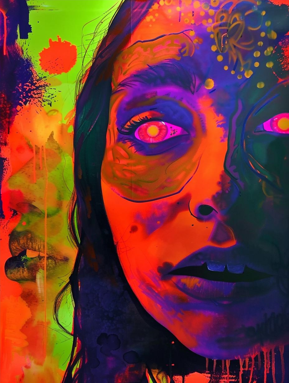 Neon Visions: Psychedelic Portrait Series - Image 4