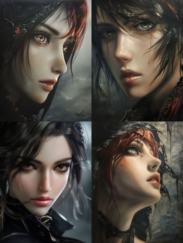 Ethereal Shadows of Gothic Beauty